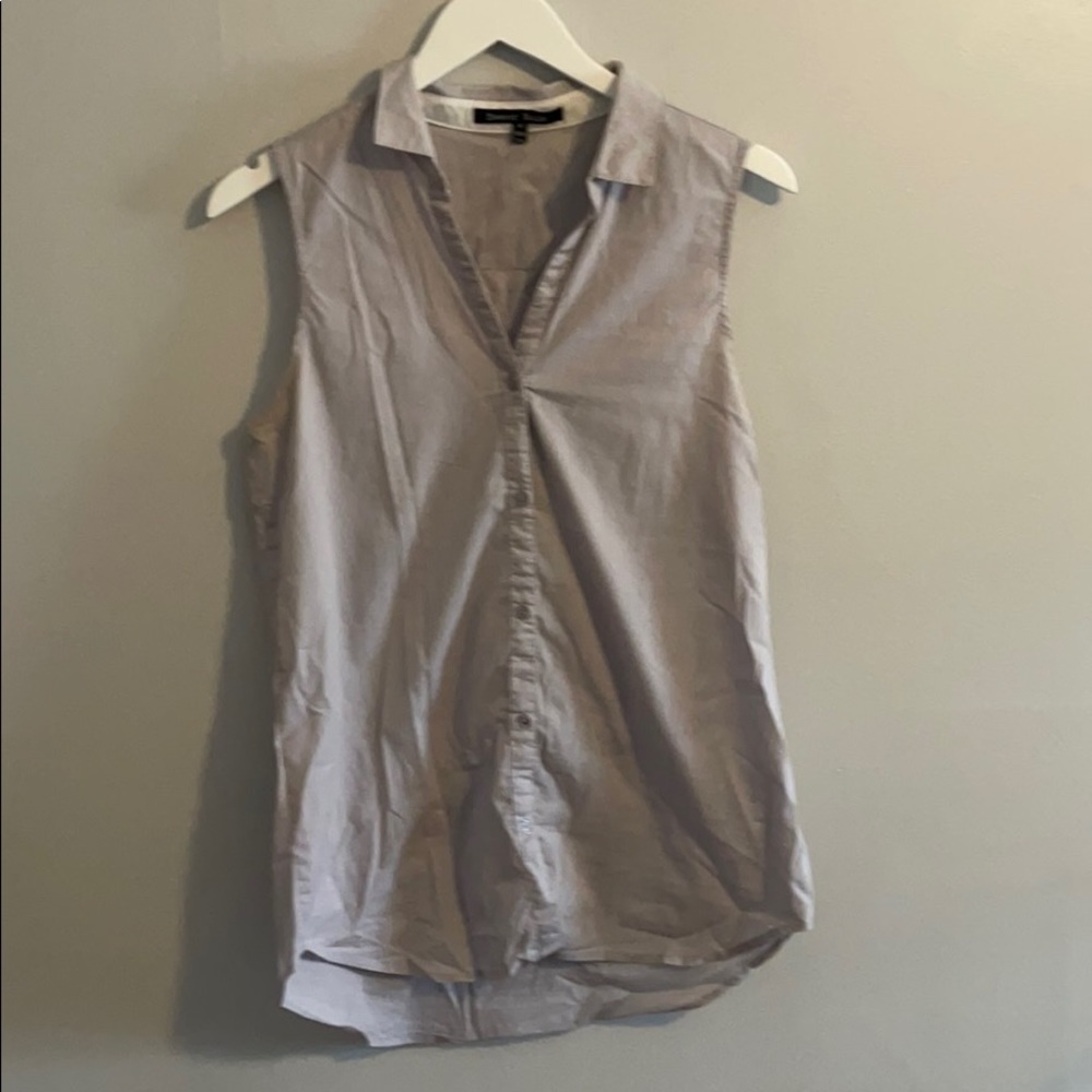 Gray Sleeveless Blouse
